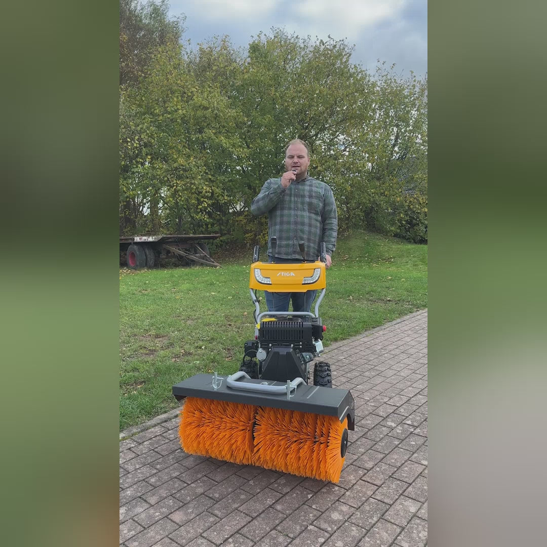 STIGA SWS 800 GE Benzin-Kehrmaschine mit Elektrostart, 80 cm